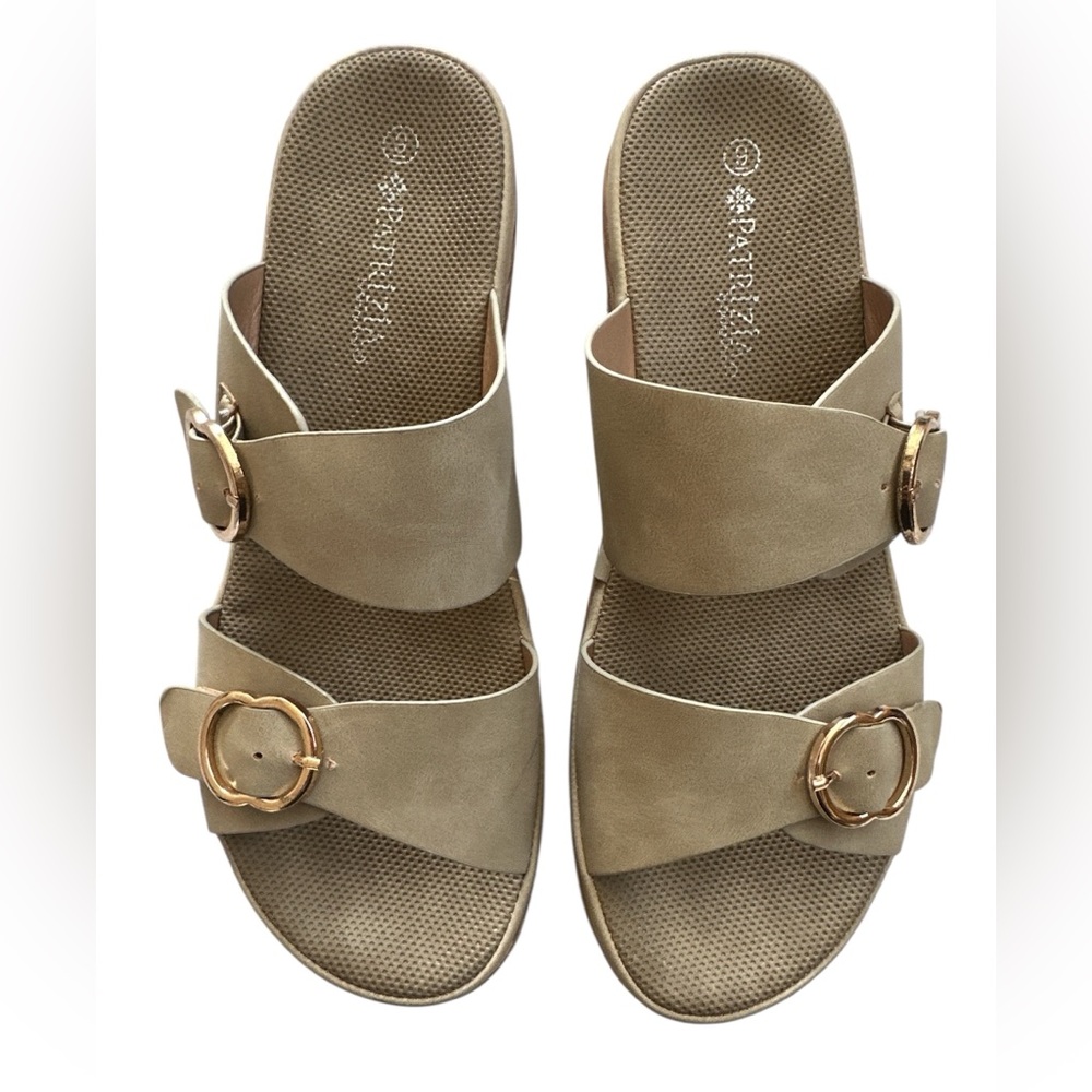 Tan Buckle Strap Women's Sandals